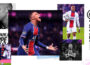 Collage of a football player celebrating and posing in various photos, shown in the FIFA 21 promotional artwork